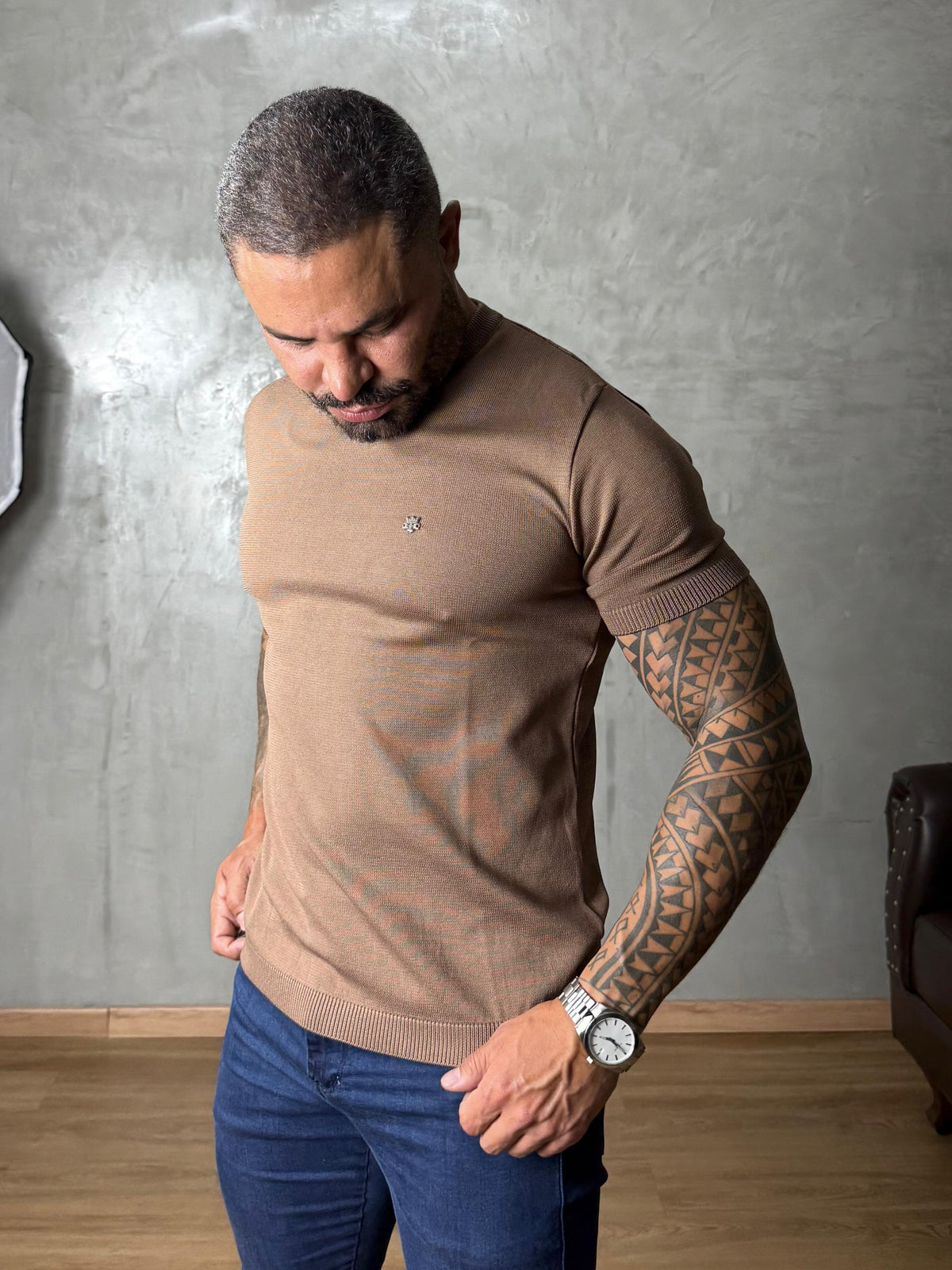 Camisa de Trico Lisa True Hero
