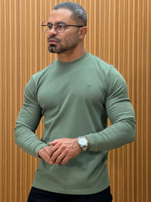 Camisa Canelada Gola Media Manga Longa True Hero