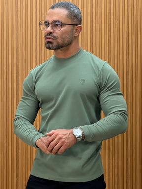 Camisa Canelada Gola Media Manga Longa True Hero