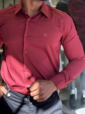Camisa Social Acetinada Fibra de Bambú Manga Longa True Hero