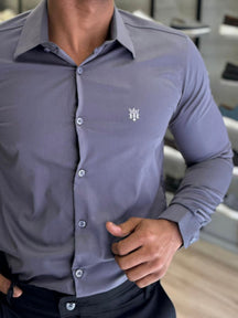 Camisa Social Acetinada Fibra de Bambú Manga Longa True Hero