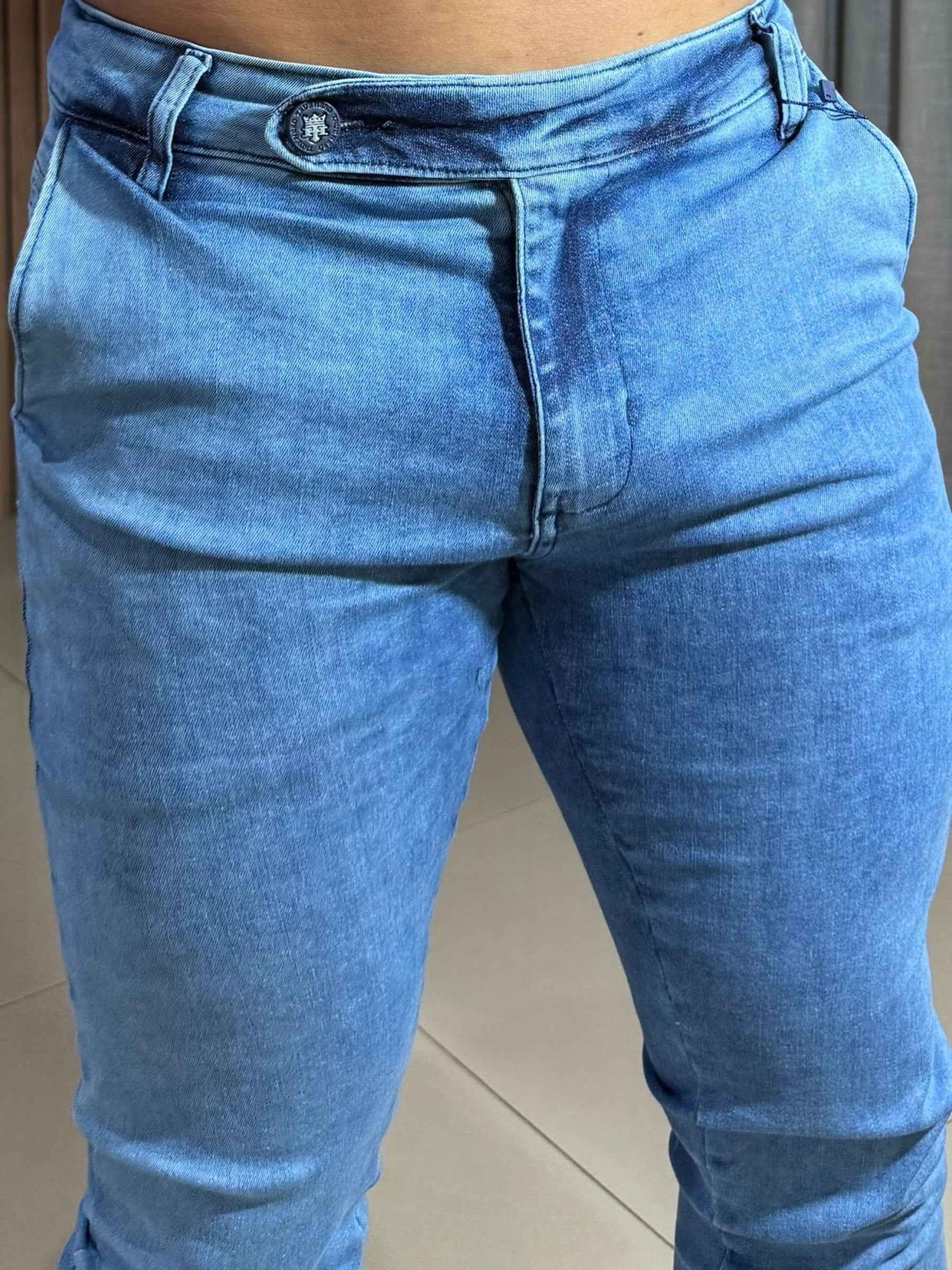 Calça Jeans Claro Bolso Faca True Hero
