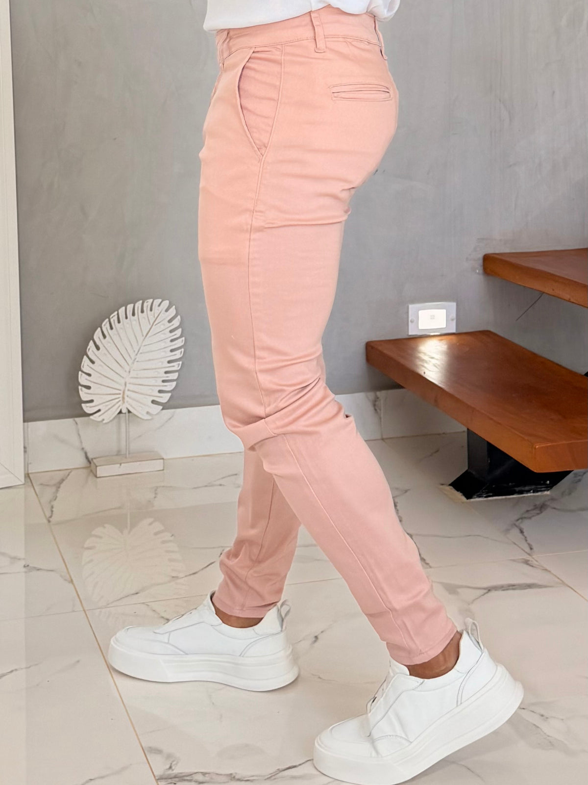 Calça Alfaiataria Skinny Rosa True Hero