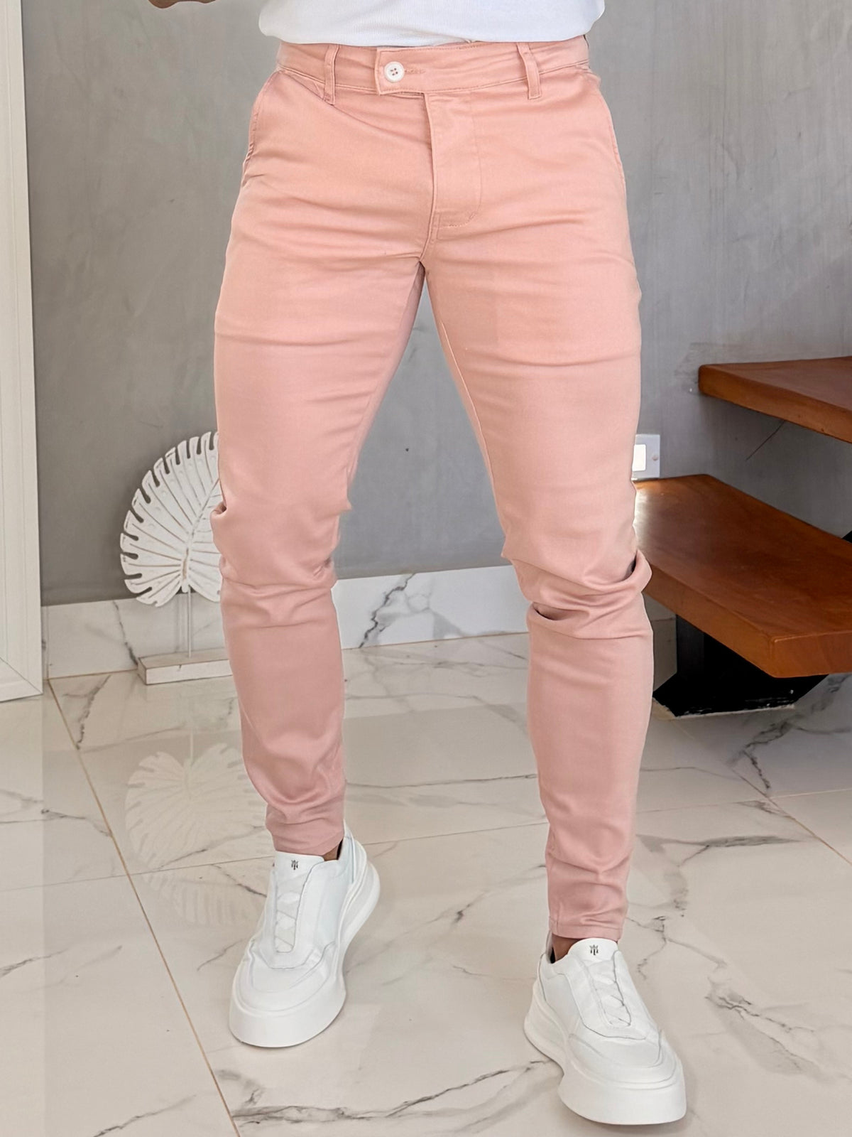 Calça Alfaiataria Skinny Rosa True Hero