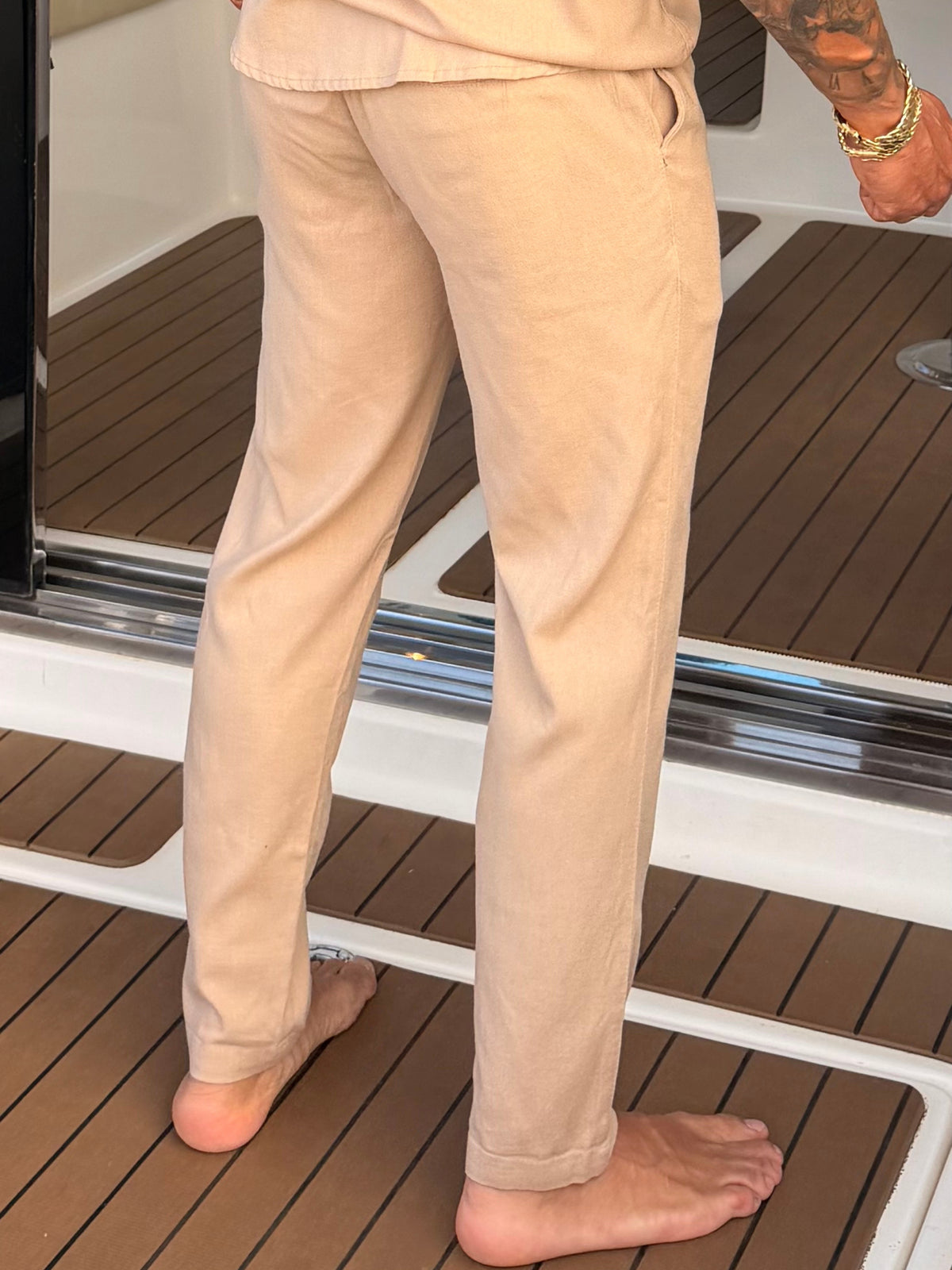 Calça de Linho com Elastano Super Premium