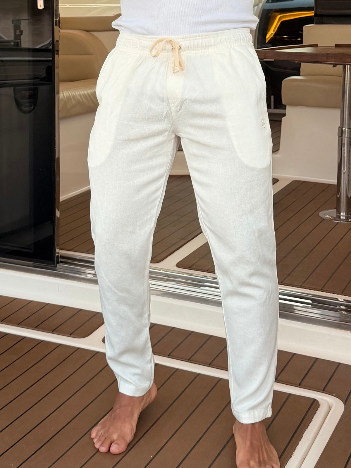 Calça de Linho com Elastano Super Premium