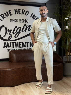 Calça de Linho com Elastano Super Premium