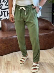 Calça de Linho com Elastano Super Premium