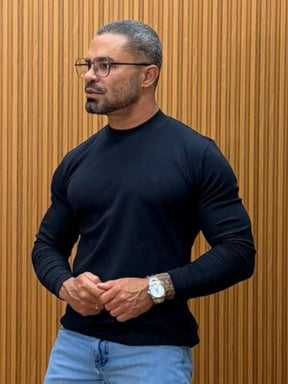 Camisa Canelada Gola Media Manga Longa True Hero
