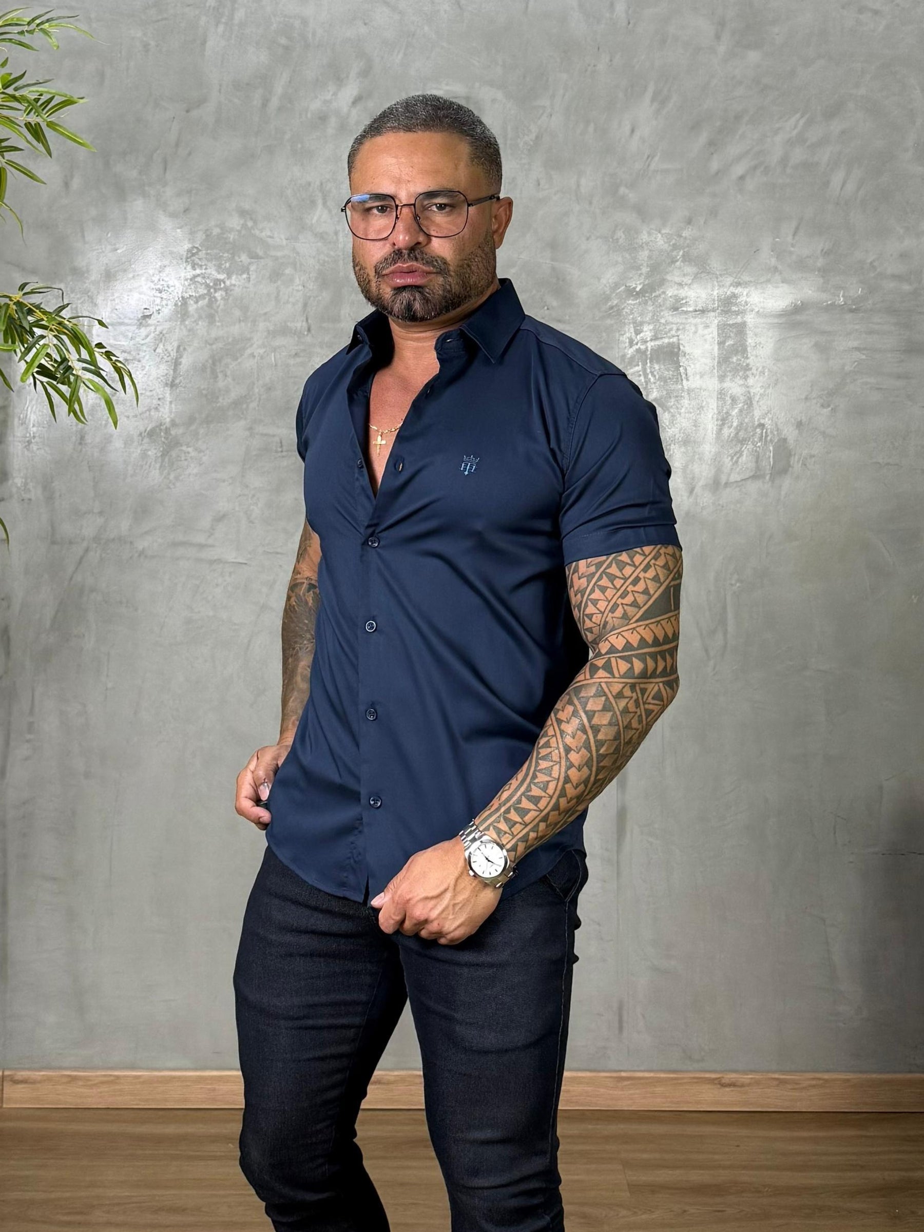 Camisa Social Acetinada Fibra de Bambú True Hero