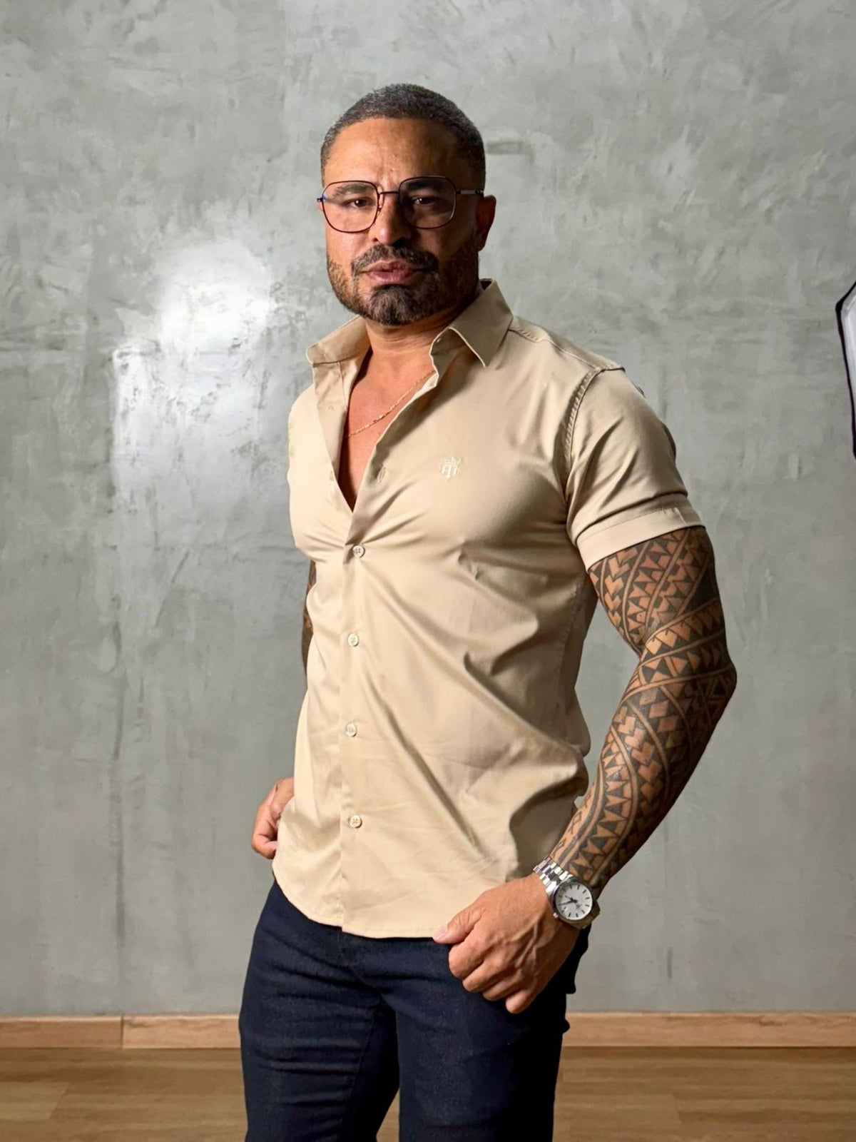 Camisa Social Acetinada Fibra de Bambú True Hero