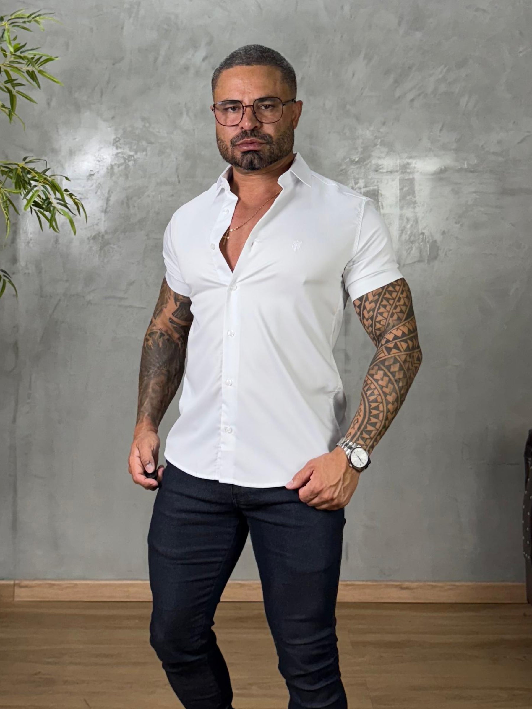 Camisa Social Acetinada Fibra de Bambú True Hero