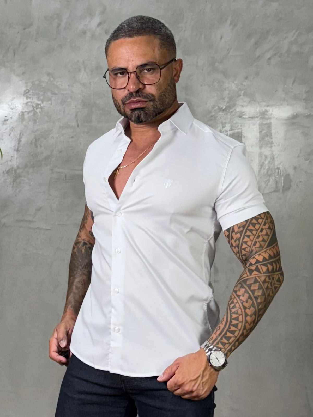 Camisa Social Acetinada Fibra de Bambú True Hero