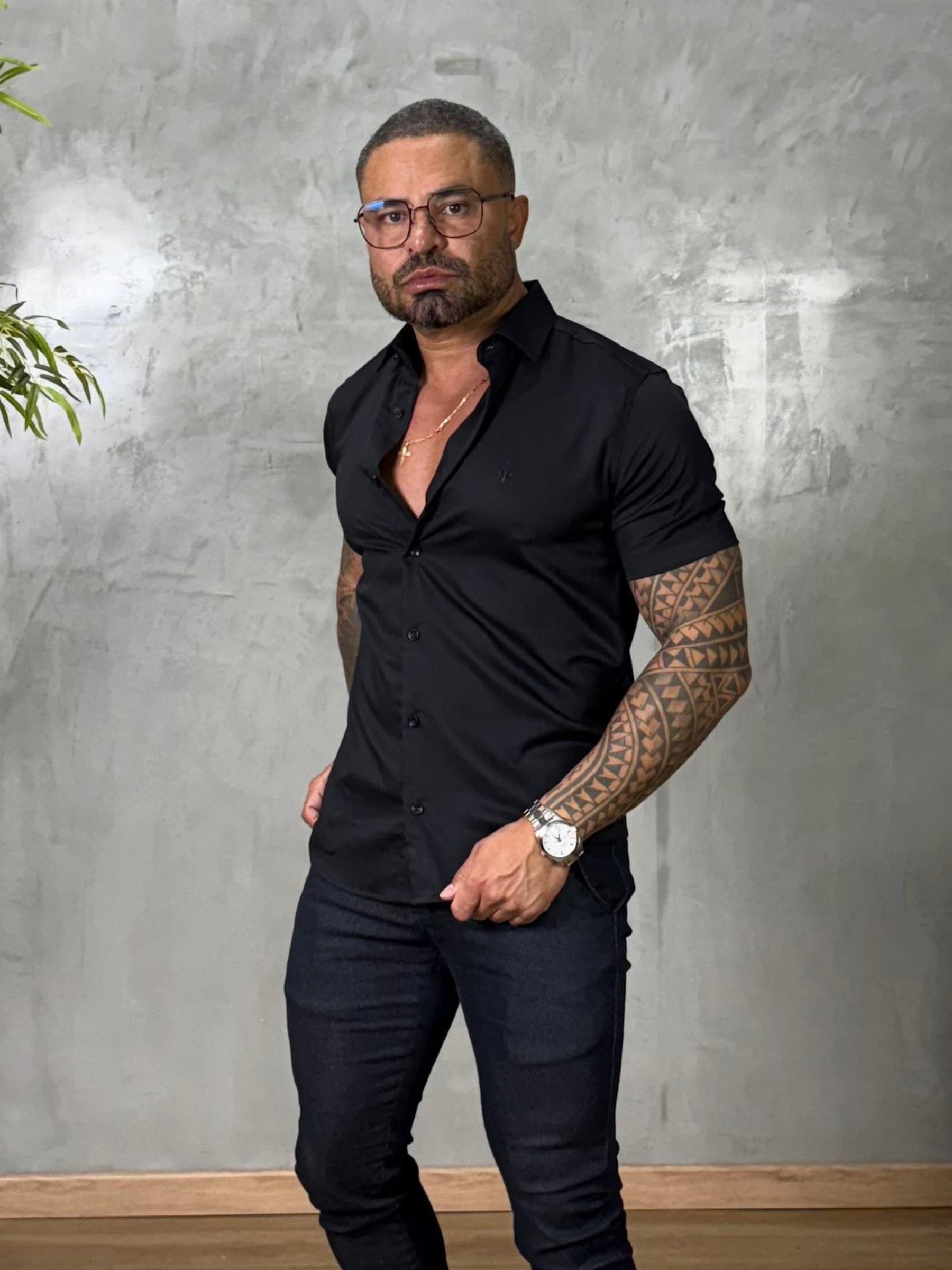 Camisa Social Acetinada Fibra de Bambú True Hero
