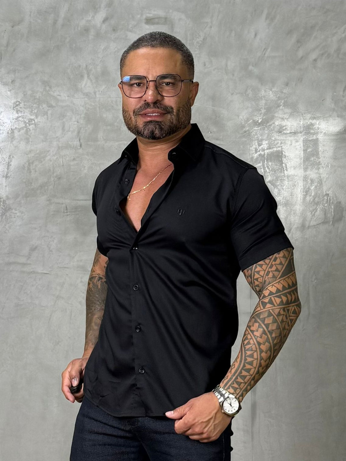 Camisa Social Acetinada Fibra de Bambú True Hero