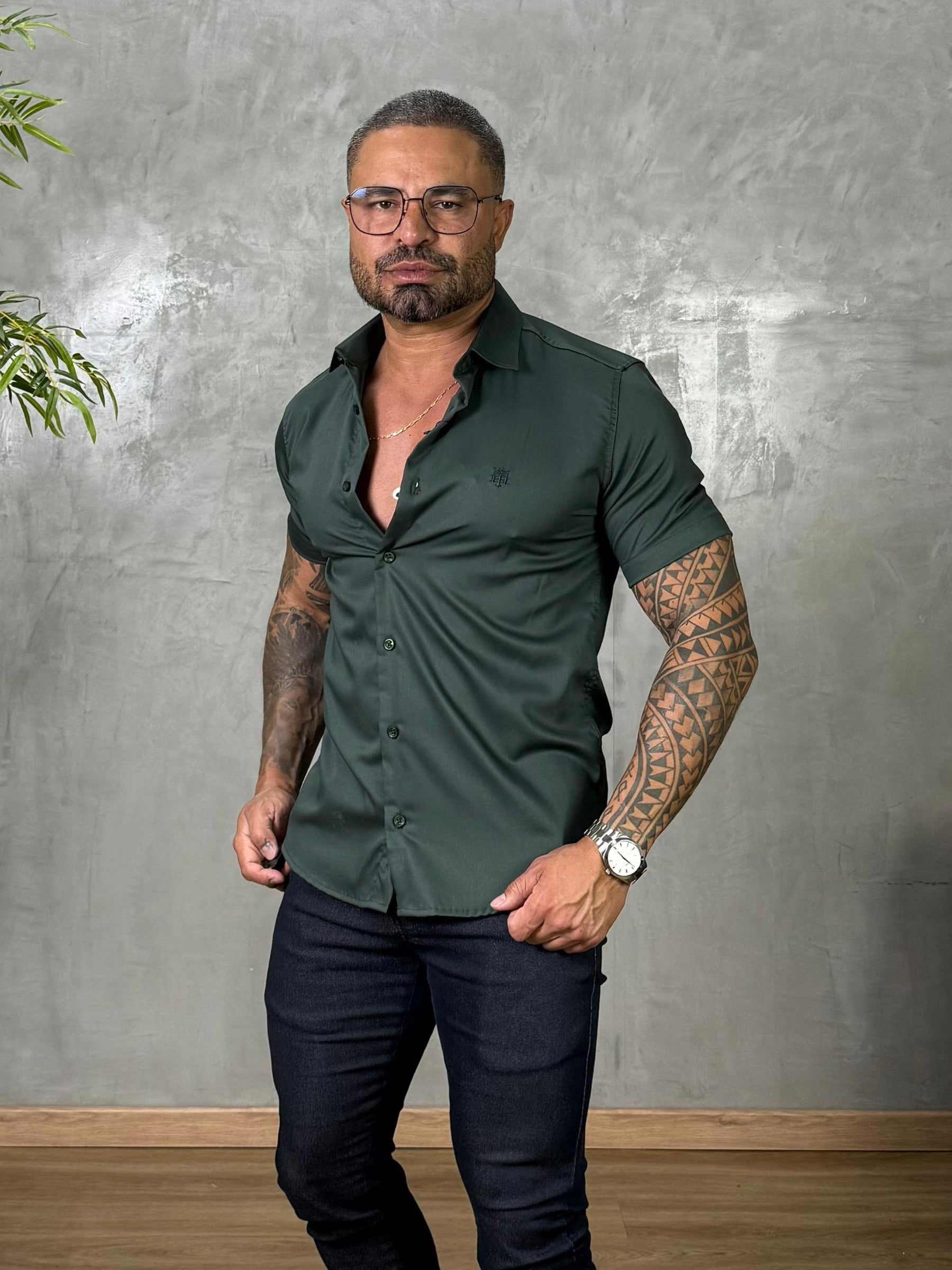 Camisa Social Acetinada Fibra de Bambú True Hero