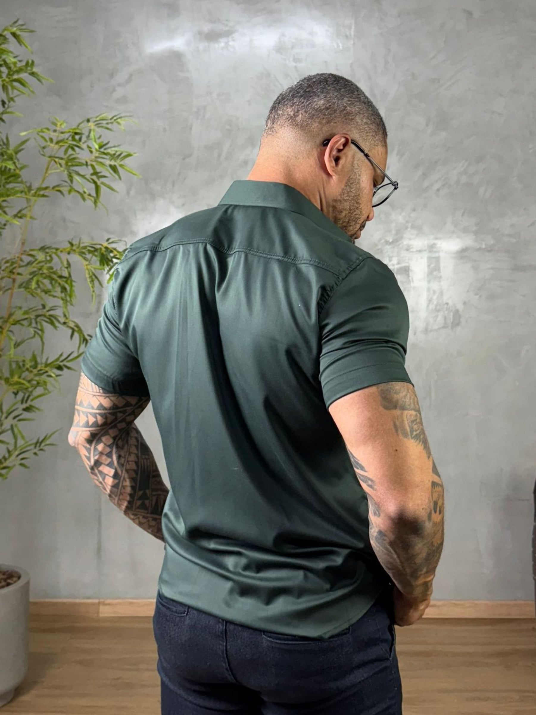 Camisa Social Acetinada Fibra de Bambú True Hero