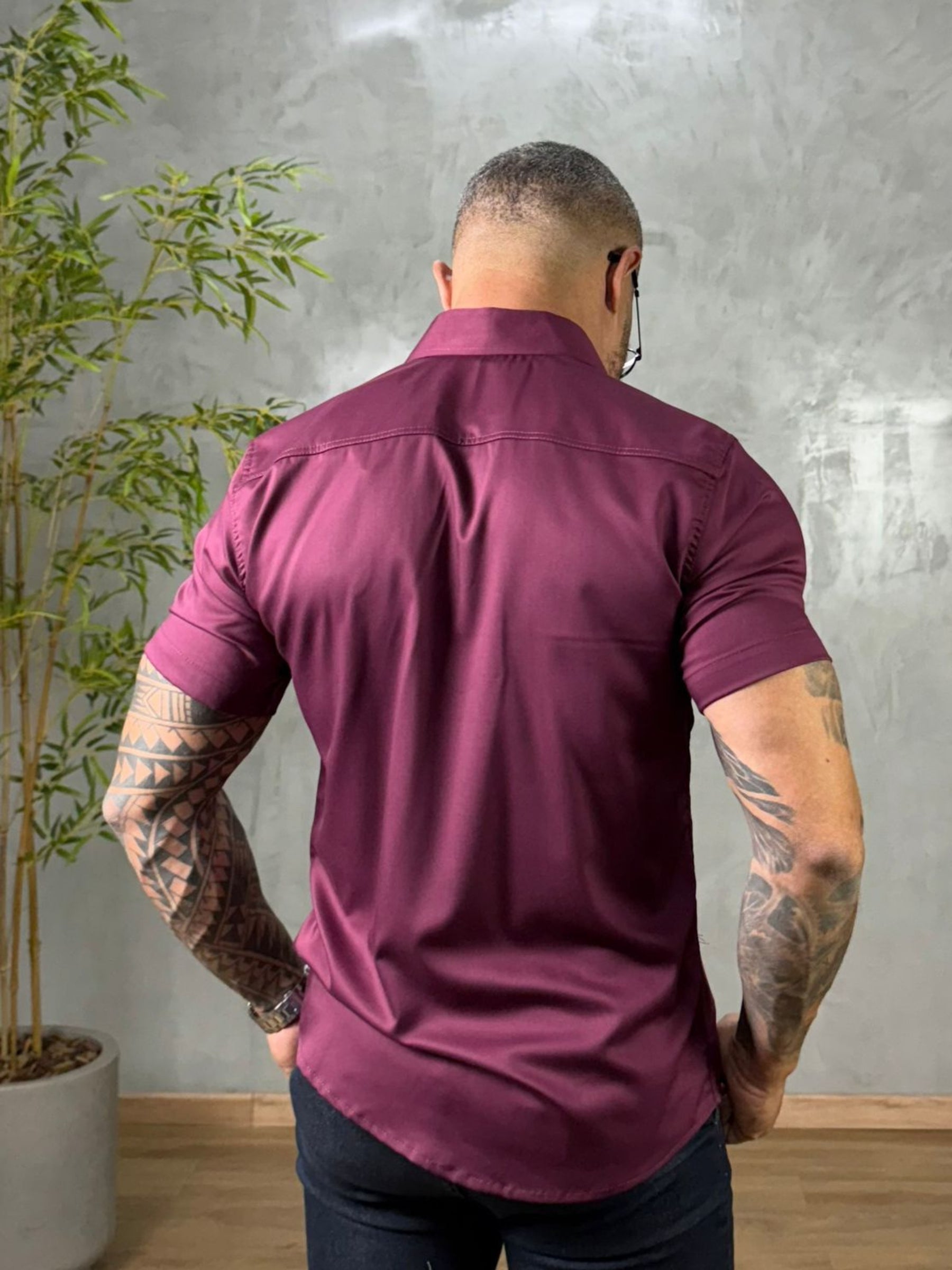 Camisa Social Acetinada Fibra de Bambú True Hero