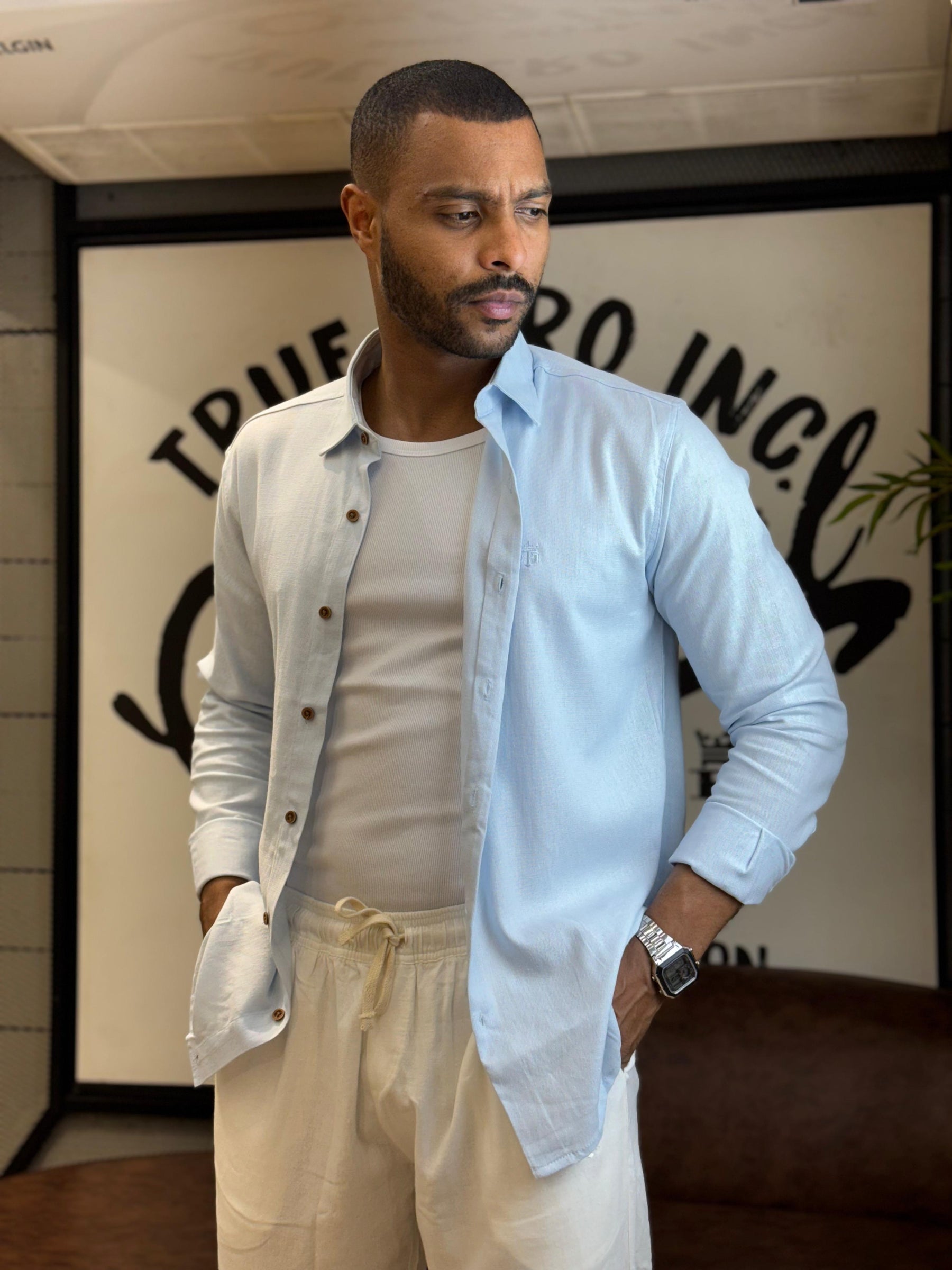 Camisa de Linho com Elastano Super Premium True Hero