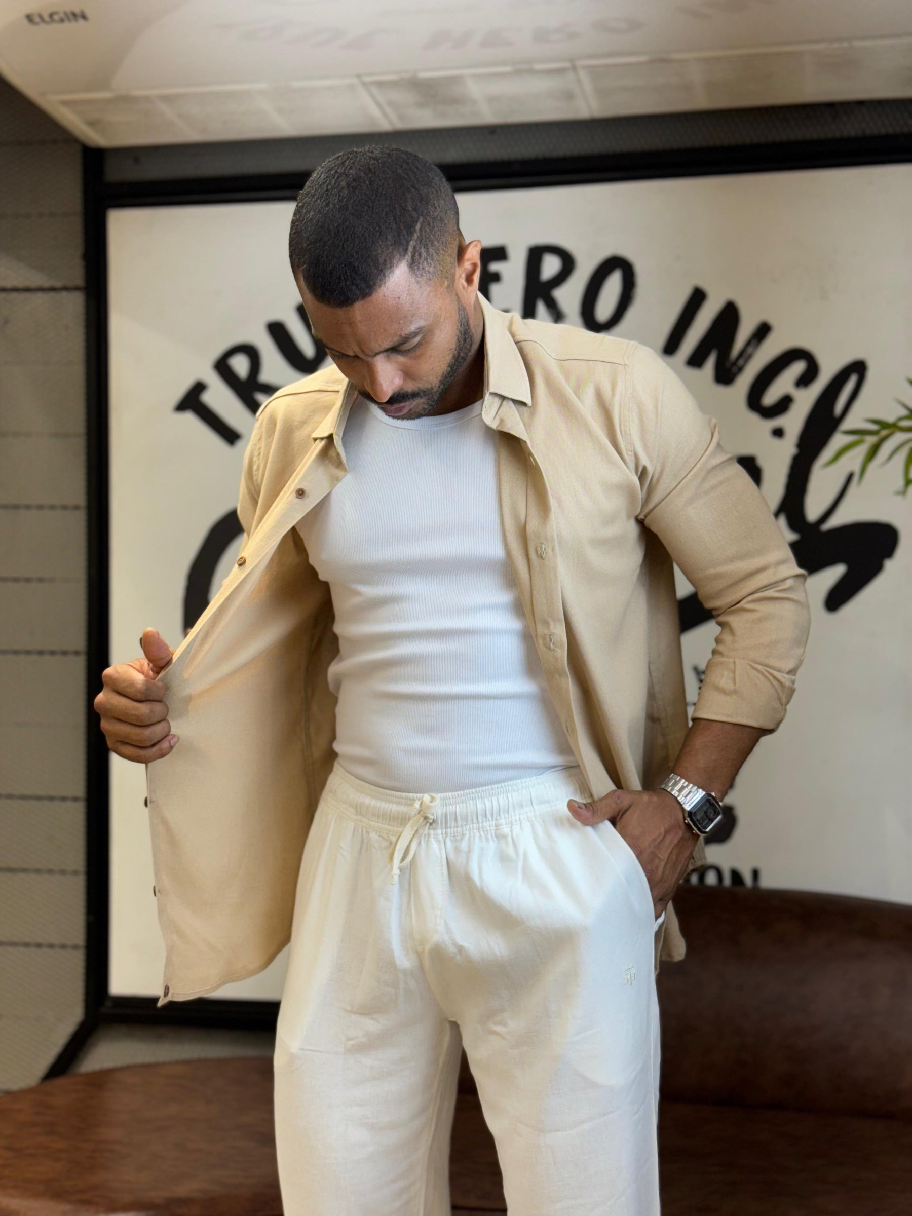 Camisa de Linho com Elastano Super Premium True Hero