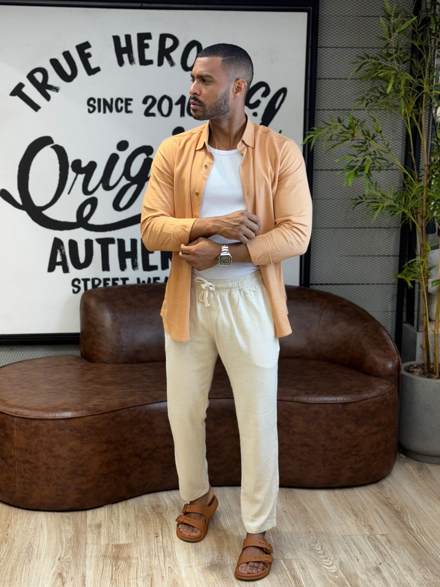 Camisa de Linho com Elastano Super Premium True Hero