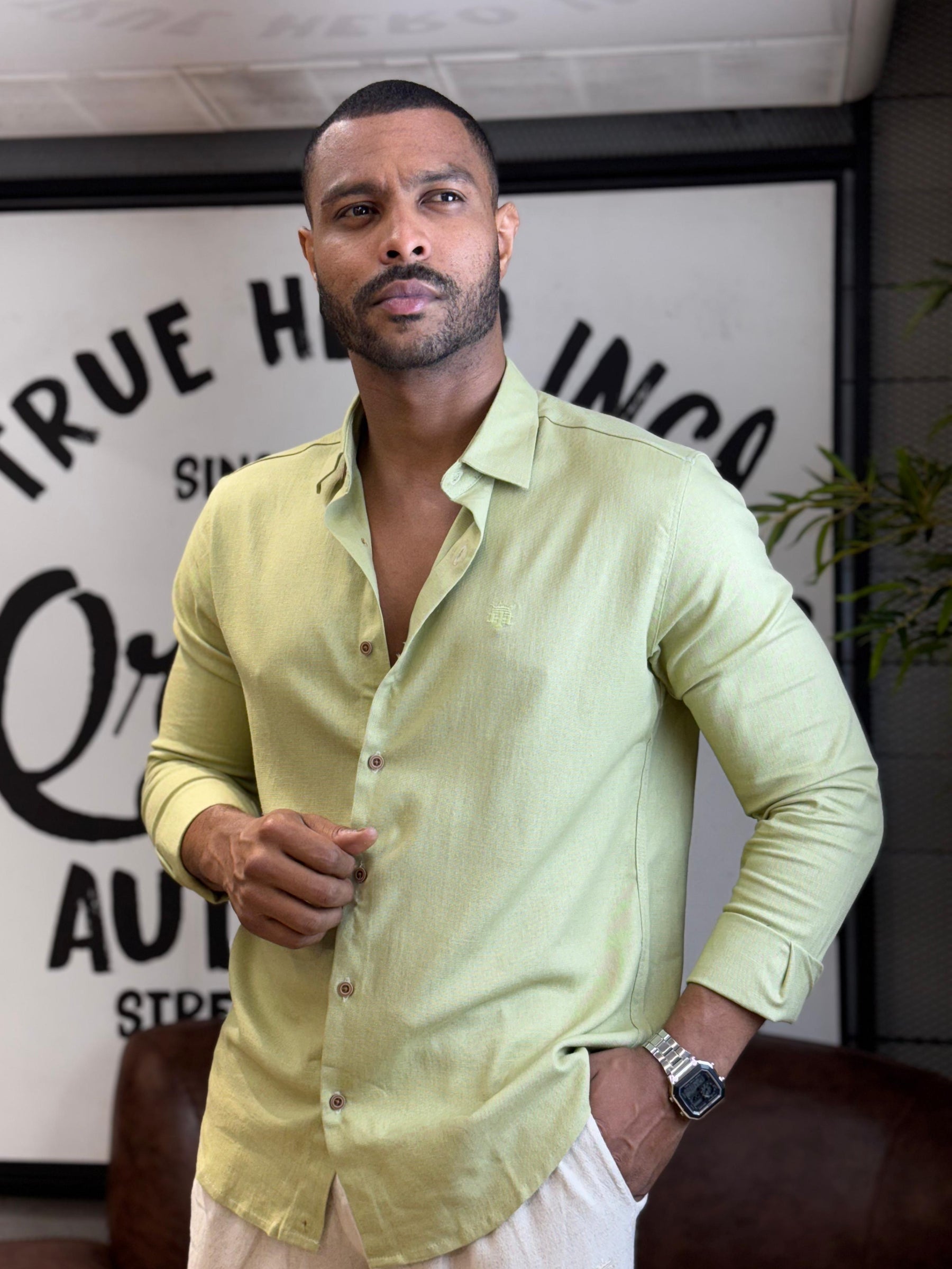 Camisa de Linho com Elastano Super Premium True Hero