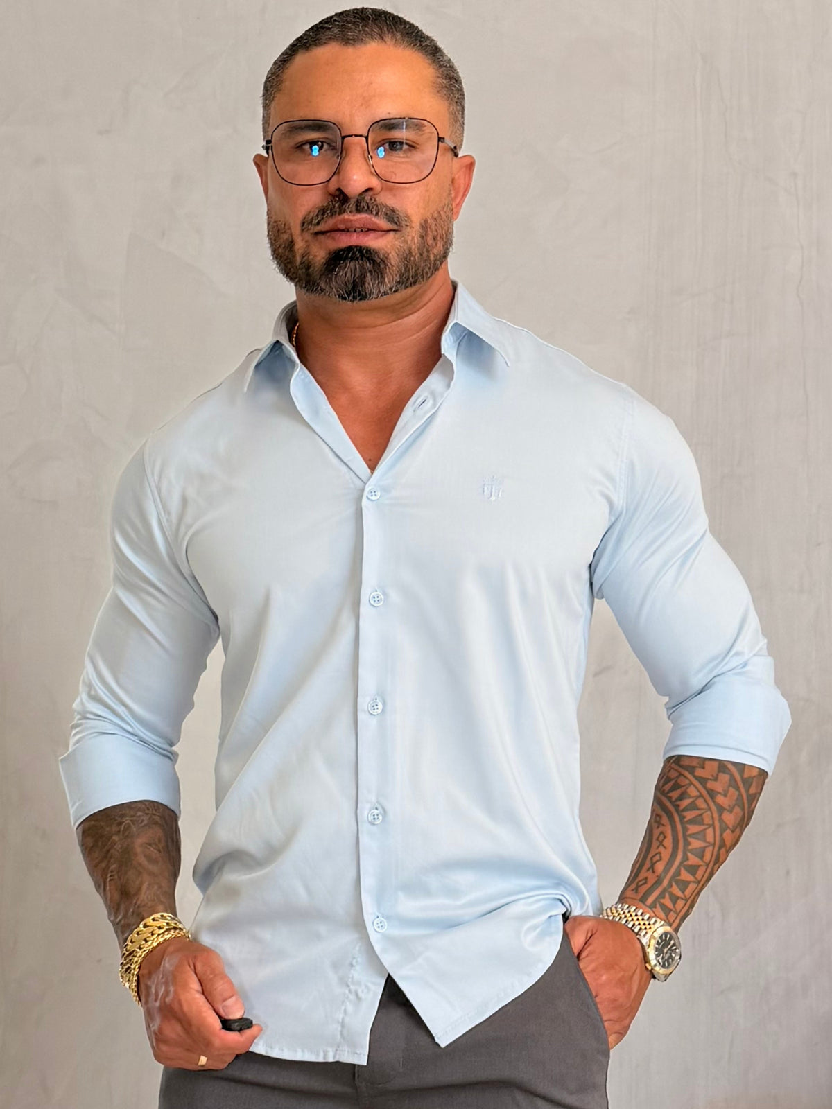 Camisa Social Fibra de Bambu Manga Longa True Hero
