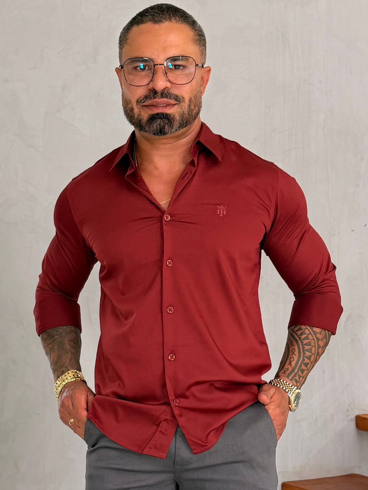 Camisa Social Fibra de Bambu Manga Longa True Hero