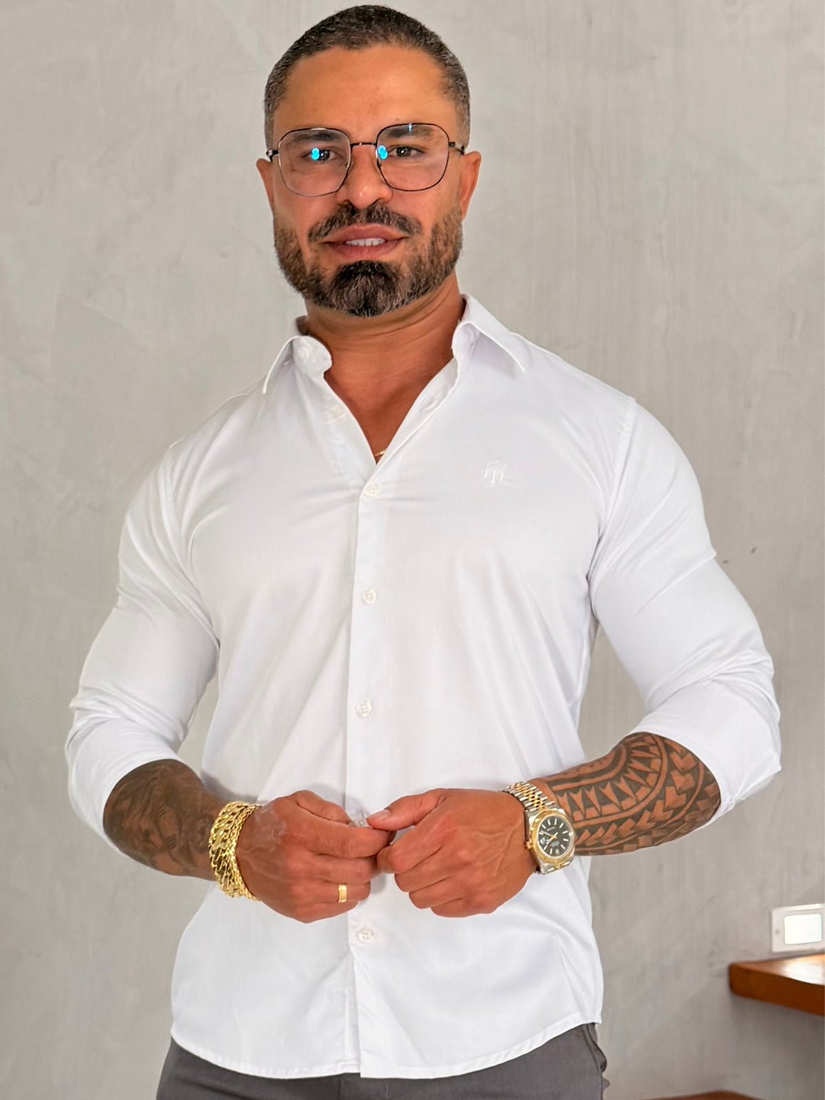 Camisa Social Fibra de Bambu Manga Longa True Hero