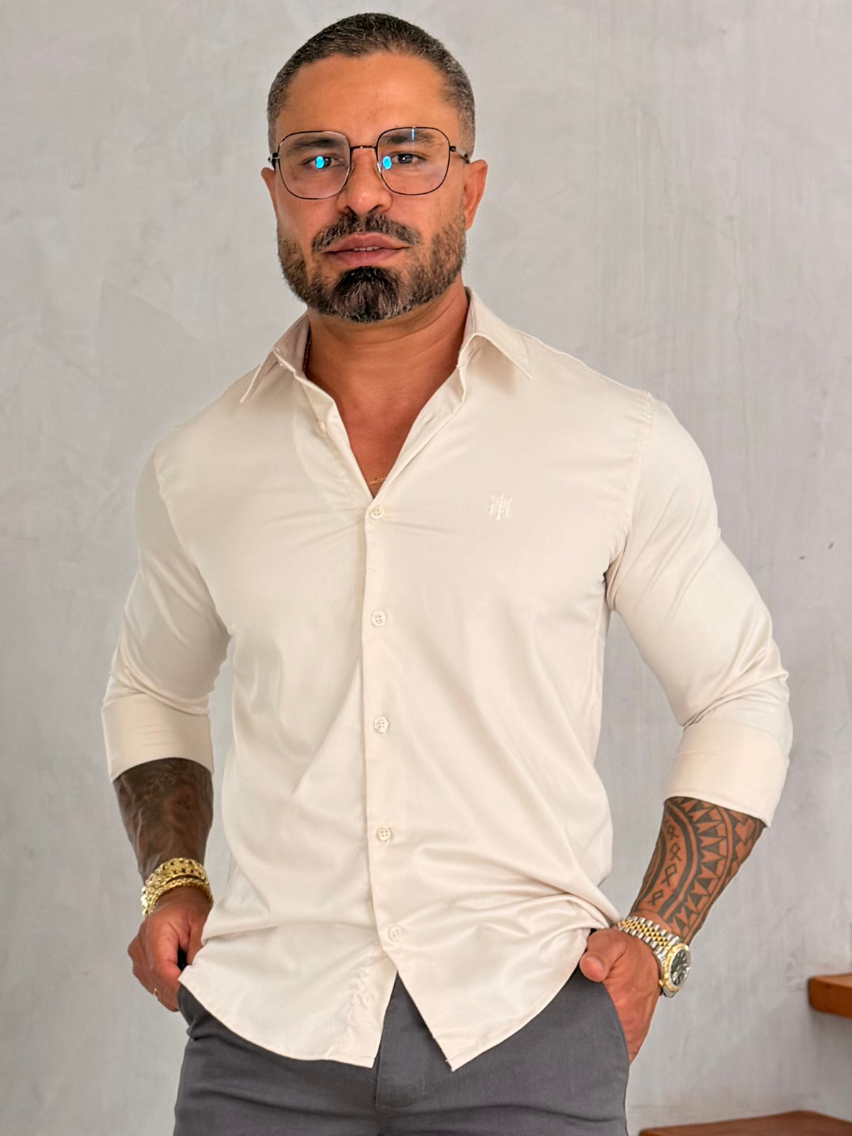 Camisa Social Fibra de Bambu Manga Longa True Hero