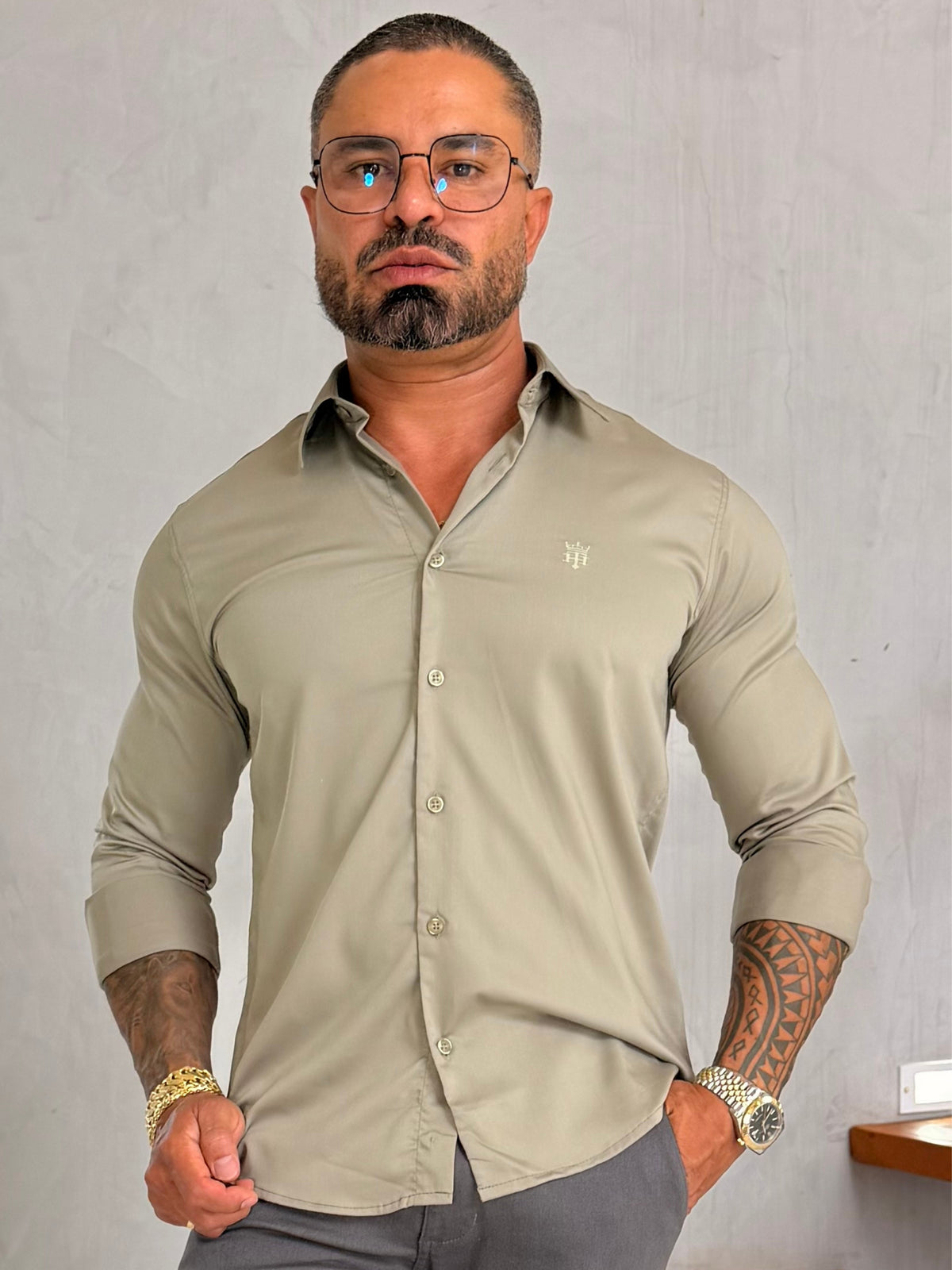 Camisa Social Fibra de Bambu Manga Longa True Hero