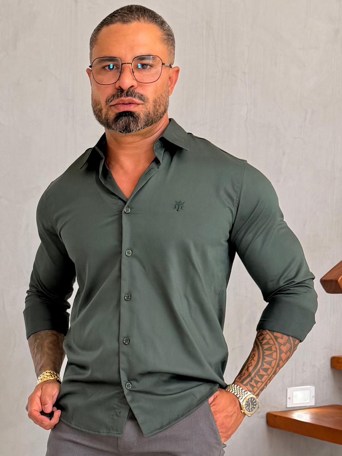Camisa Social Fibra de Bambu Manga Longa True Hero