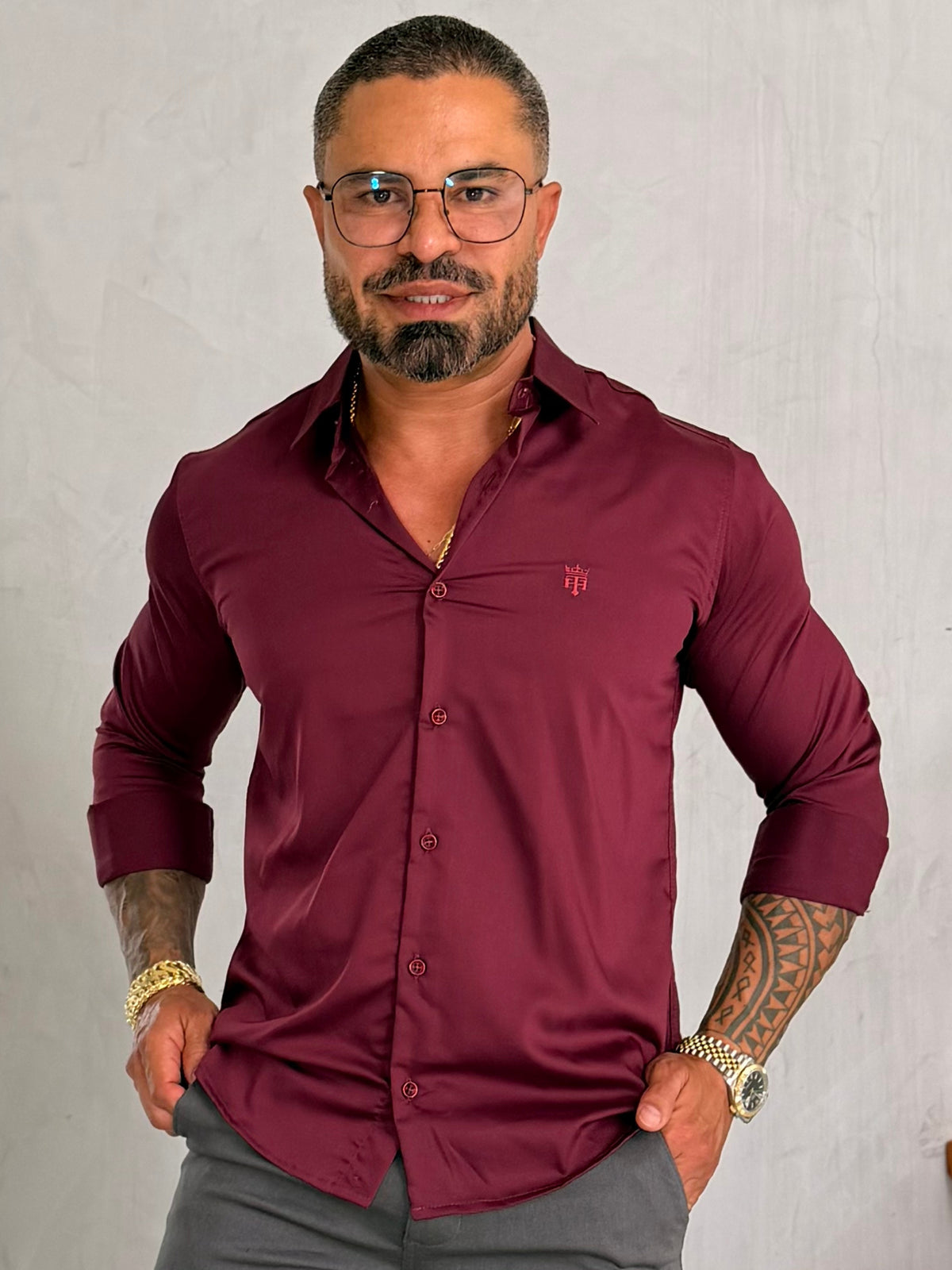 Camisa Social Fibra de Bambu Manga Longa True Hero
