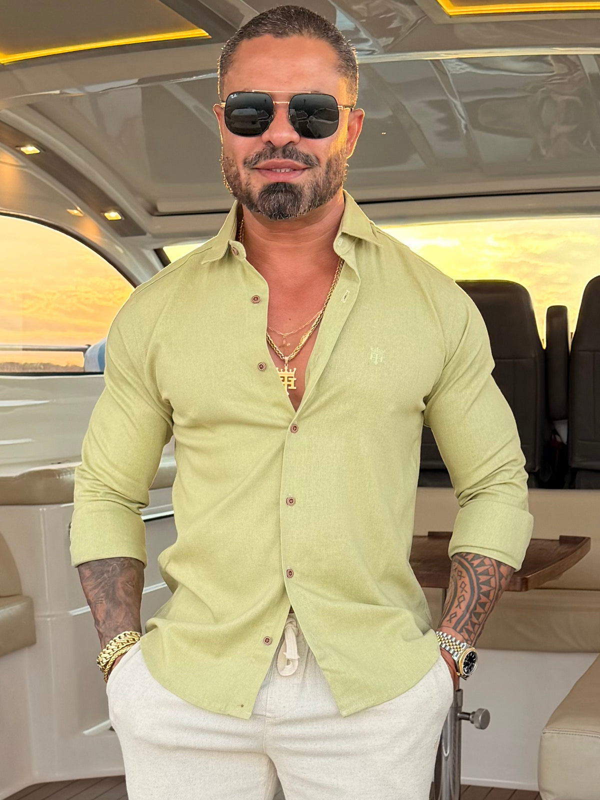 Camisa de Linho com Elastano Super Premium True Hero