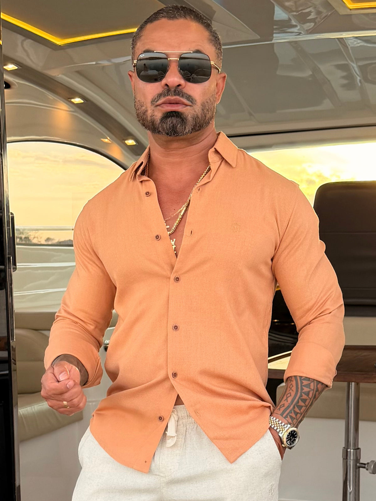 Camisa de Linho com Elastano Super Premium True Hero