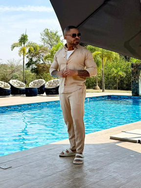 Calça de Linho com Elastano Super Premium