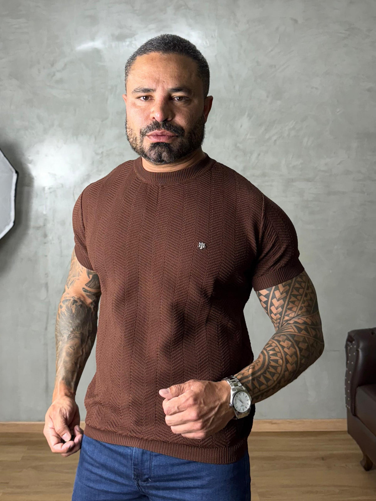 Camisa de Trico Texture True Hero