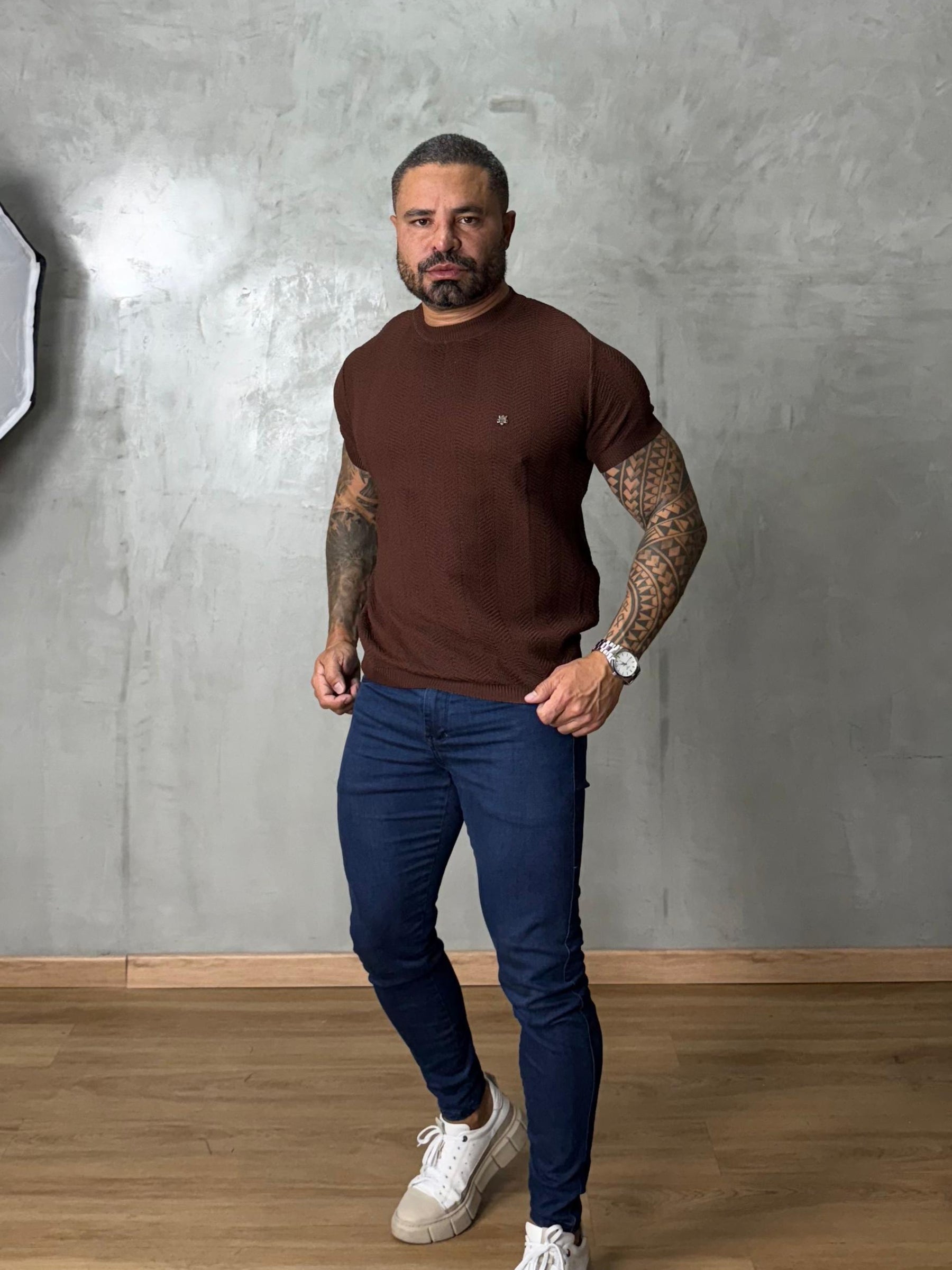 Camisa de Trico Texture True Hero