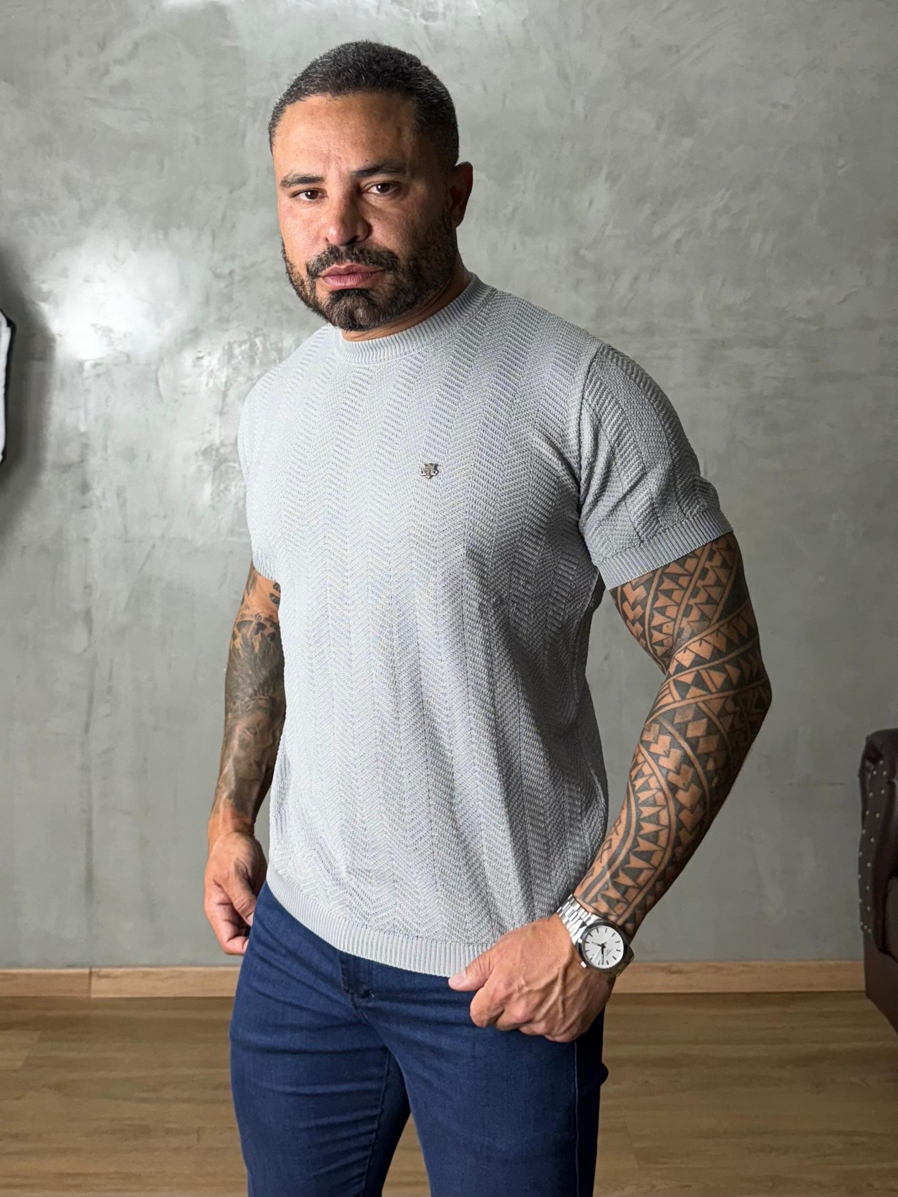 Camisa de Trico Texture True Hero