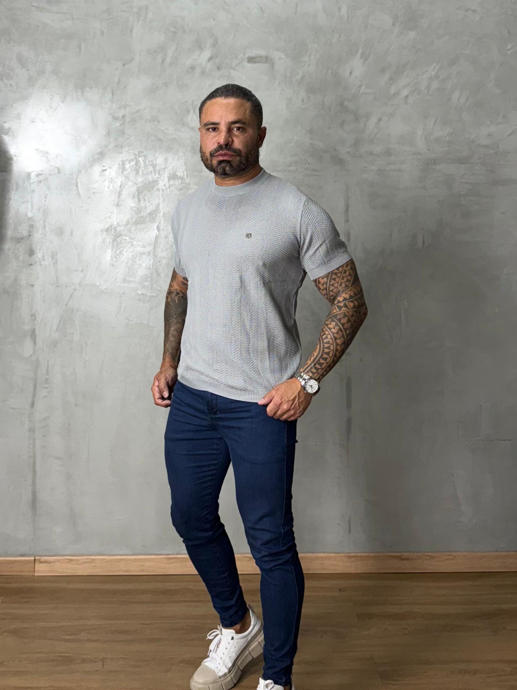 Camisa de Trico Texture True Hero