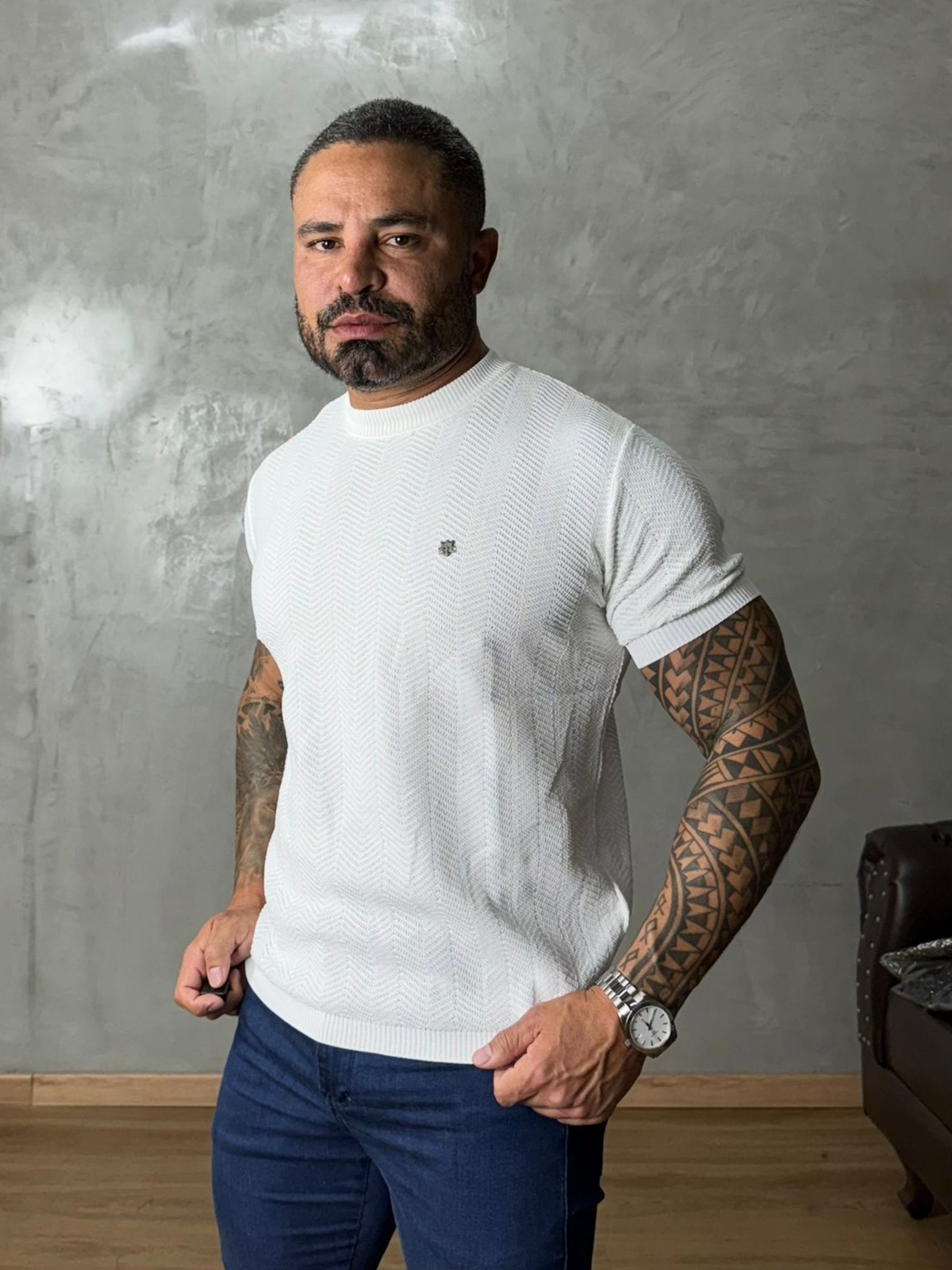 Camisa de Trico Texture True Hero