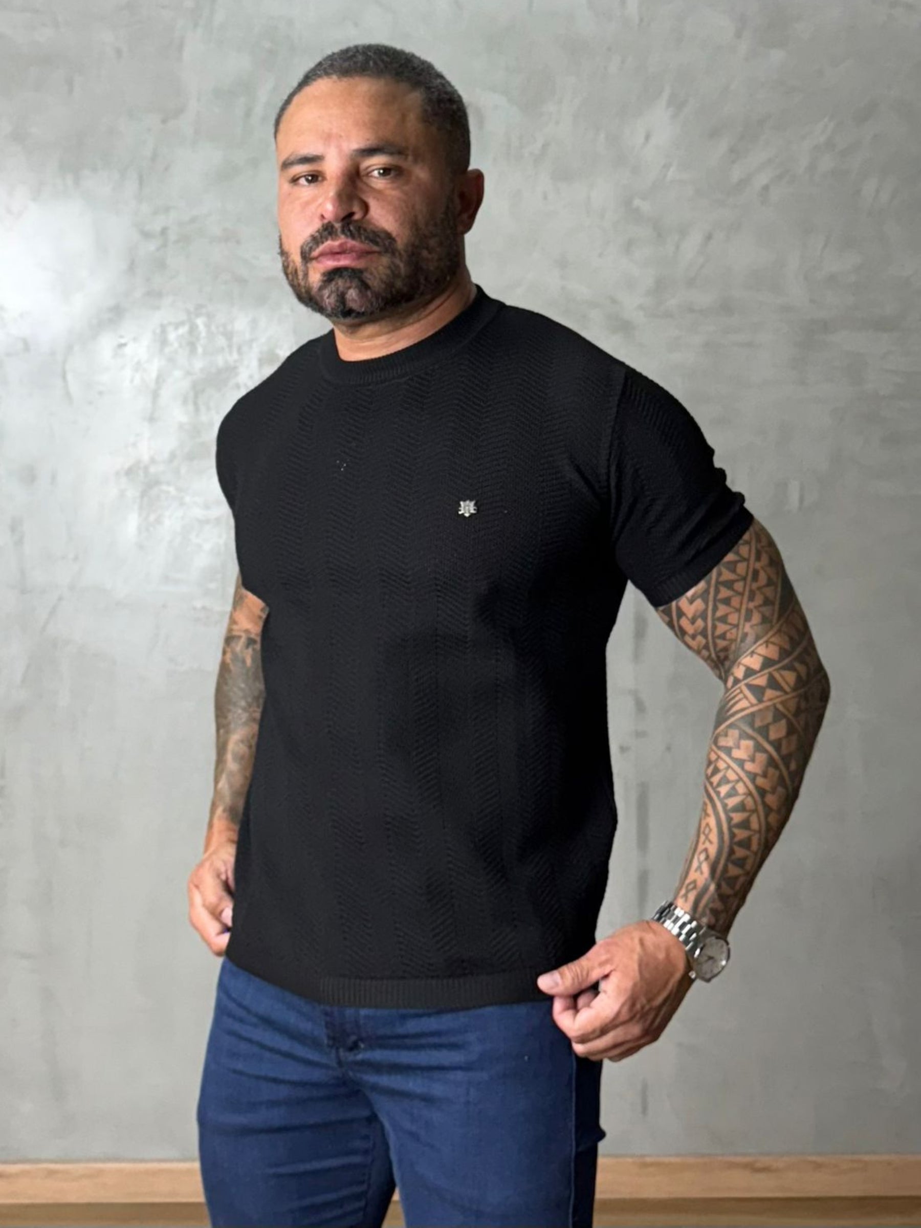 Camisa de Trico Texture True Hero