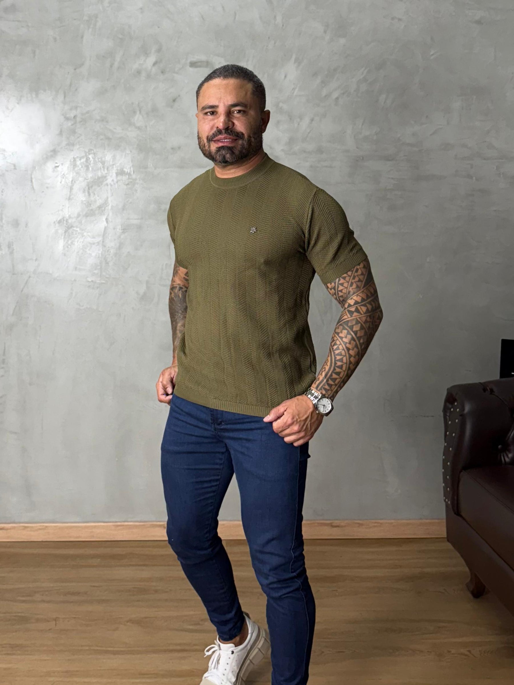 Camisa de Trico Texture True Hero