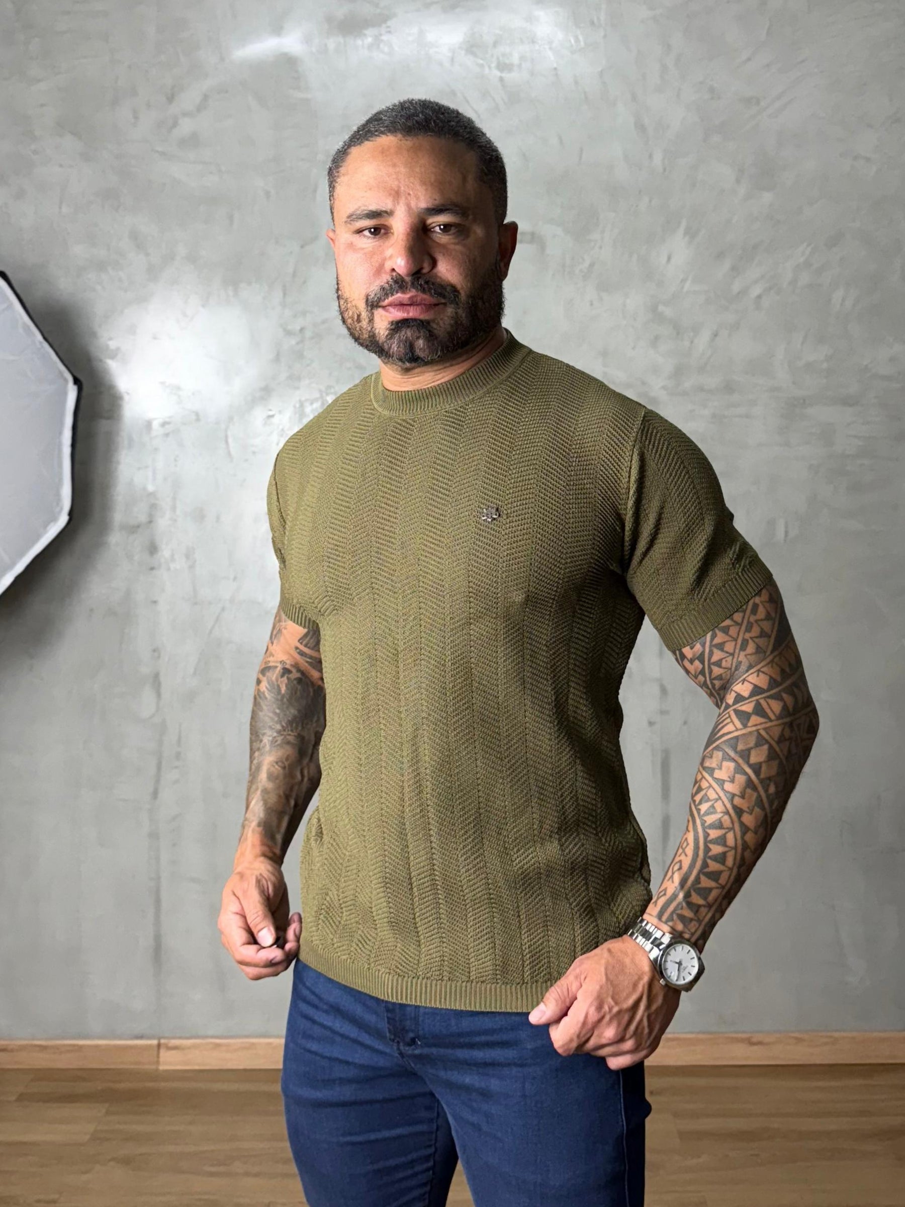 Camisa de Trico Texture True Hero