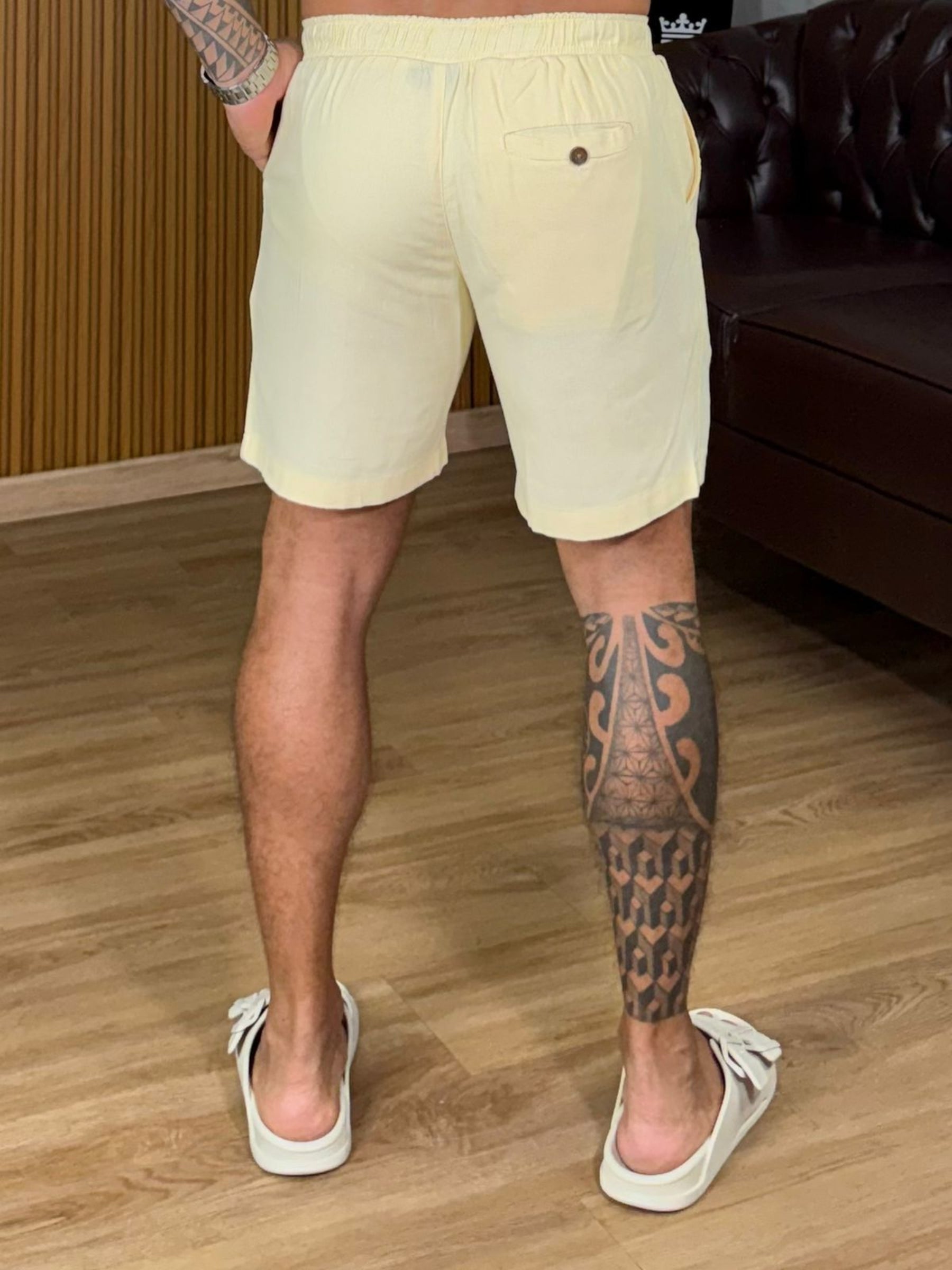 Bermuda de linho com Elastano Super Premium True Hero